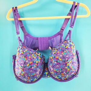 Savage X Fenty NWT purple floral bra 42G
